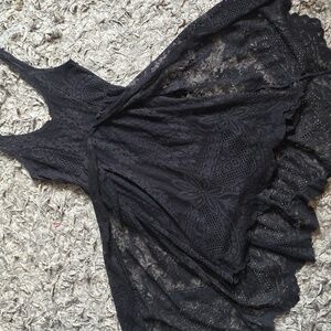 Free People Lace Gold Peppered Dress Sz 0